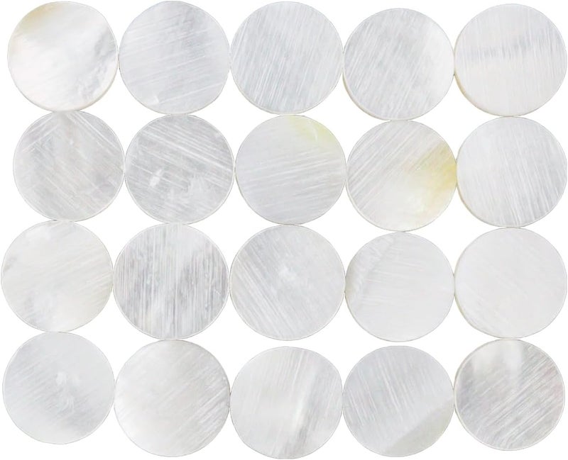 Domofa 20Pcs Natural Mother of Pearl Inlay Fingerboard Dots Fretboard Position Marker for Guitar Bass Ukulele Banjo(4x2mm) - Image 1
